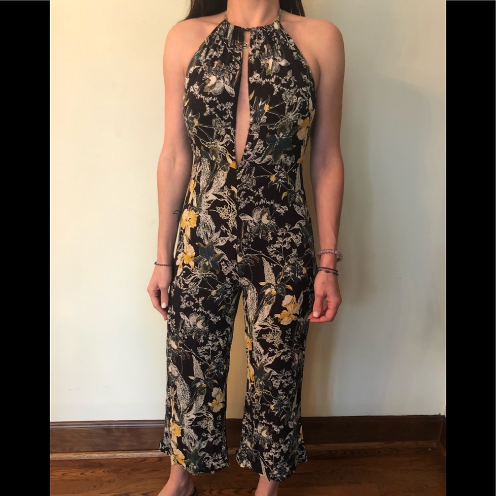 Free People Cropped Halter Romper